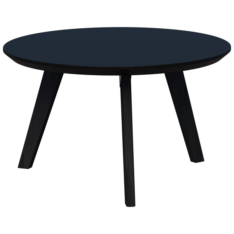 Oslo Round Coffee Table 600round / Black Velvet Soft Matt / Black Stained Tasmanian Ash