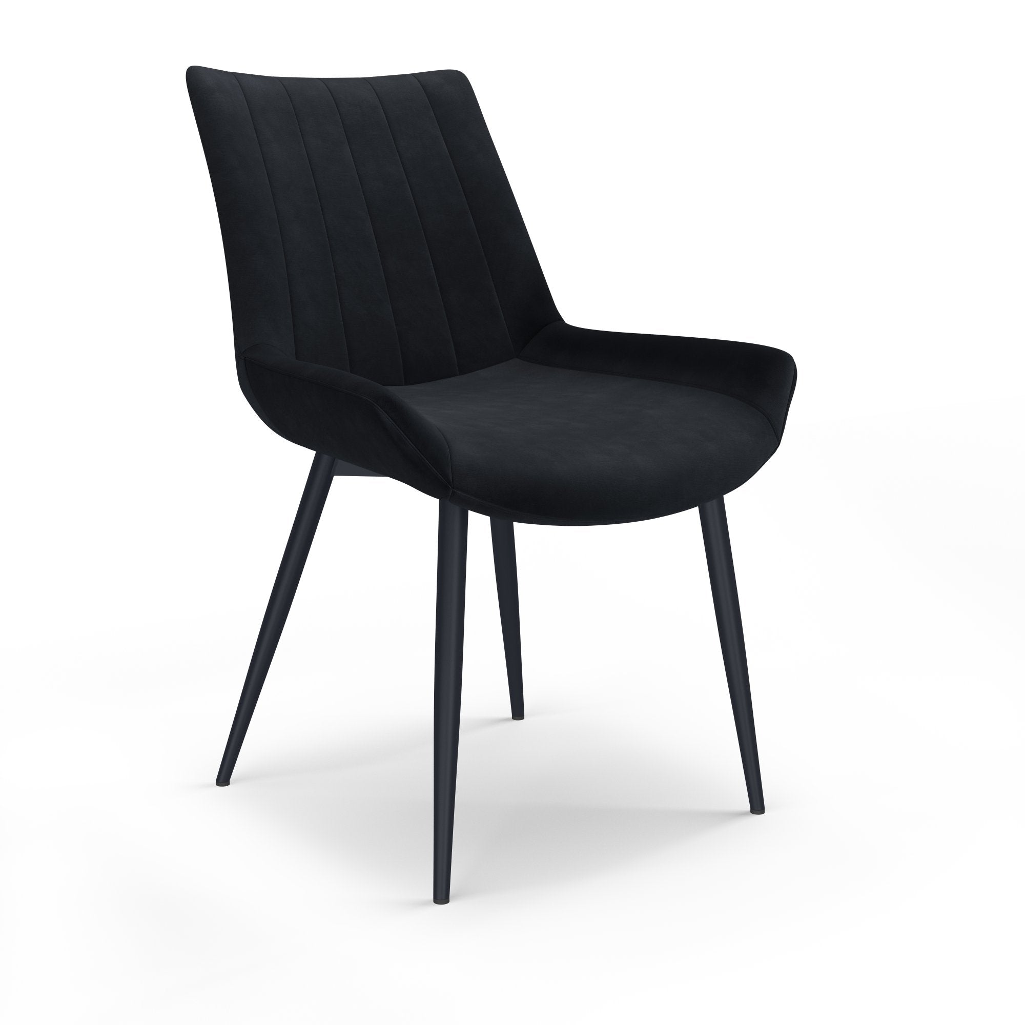 Palermo Plush Dining Chair Black