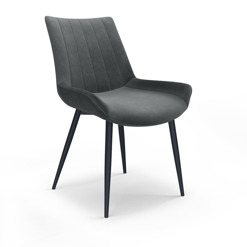 Palermo Plush Dining Chair Gray