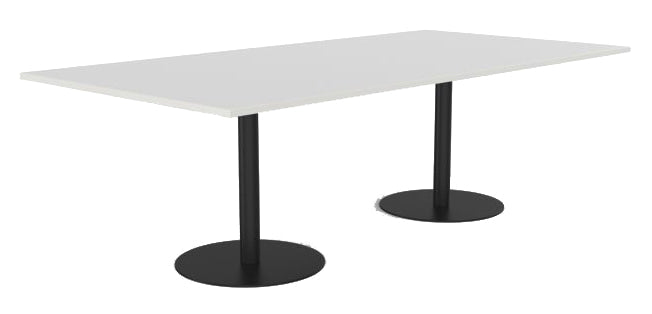 Polo Rectangle Boardroom Table Black / White