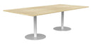 Polo Rectangle Boardroom Table White / Atlantic Oak