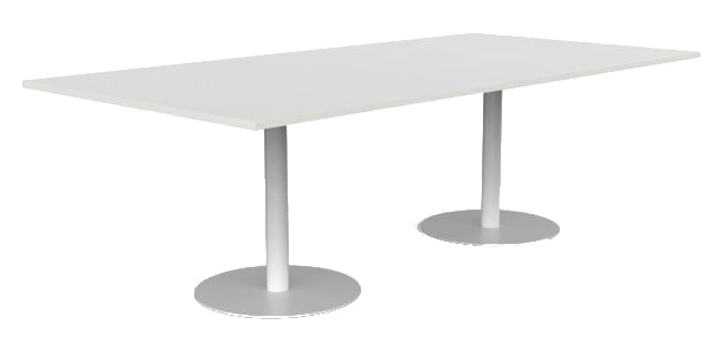 Polo Rectangle Boardroom Table White / White