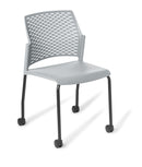 Punch 4-Leg on Castors Chair Smoke / Black