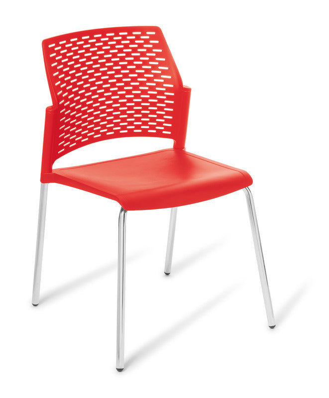 Punch Meeting Chair Red / Chrome