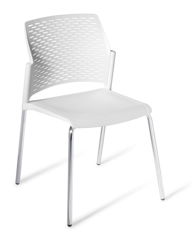 Punch Meeting Chair White / Chrome