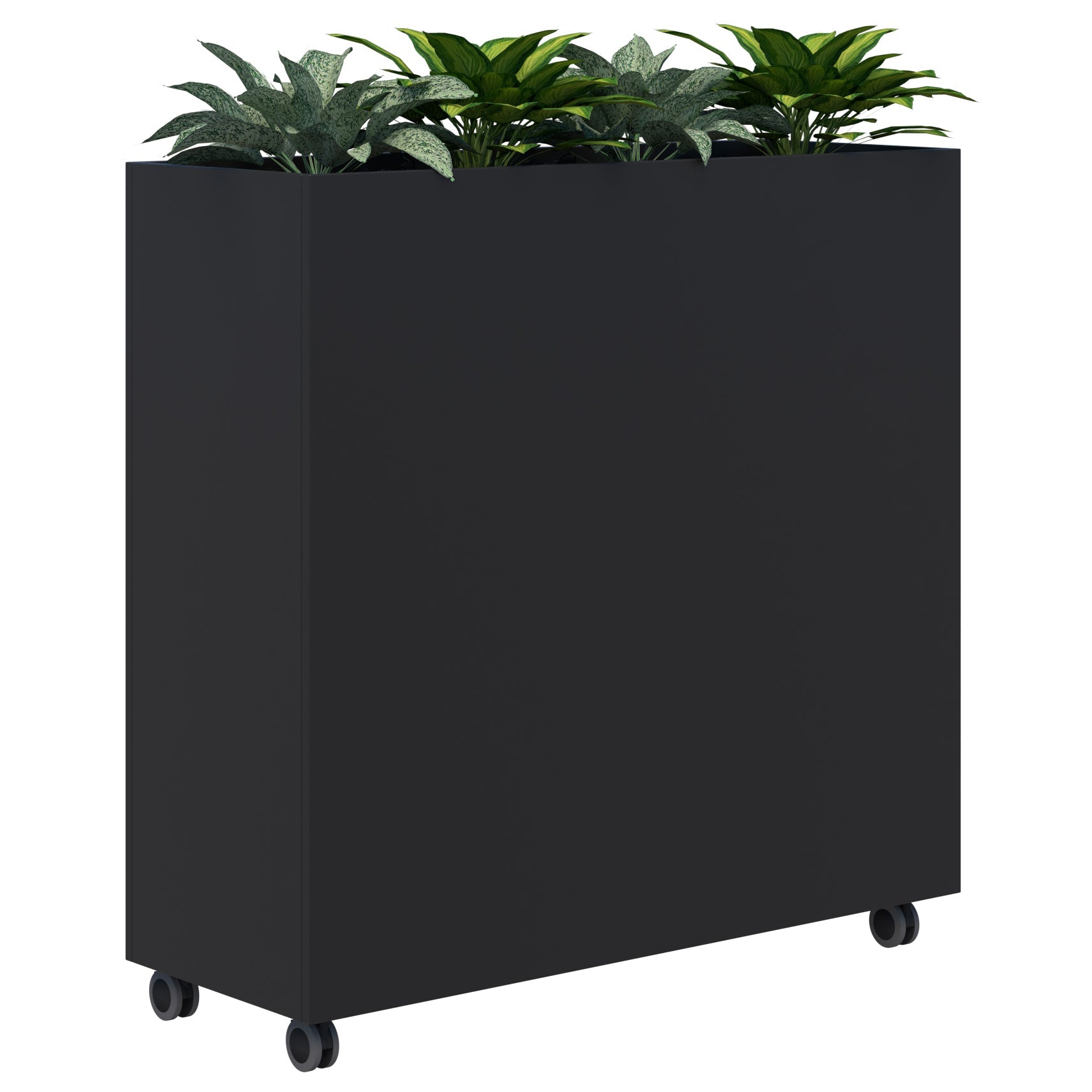 Rapid Mobile Planter inc. Artificial Plants 1200 x 1200 / Black / Option 1