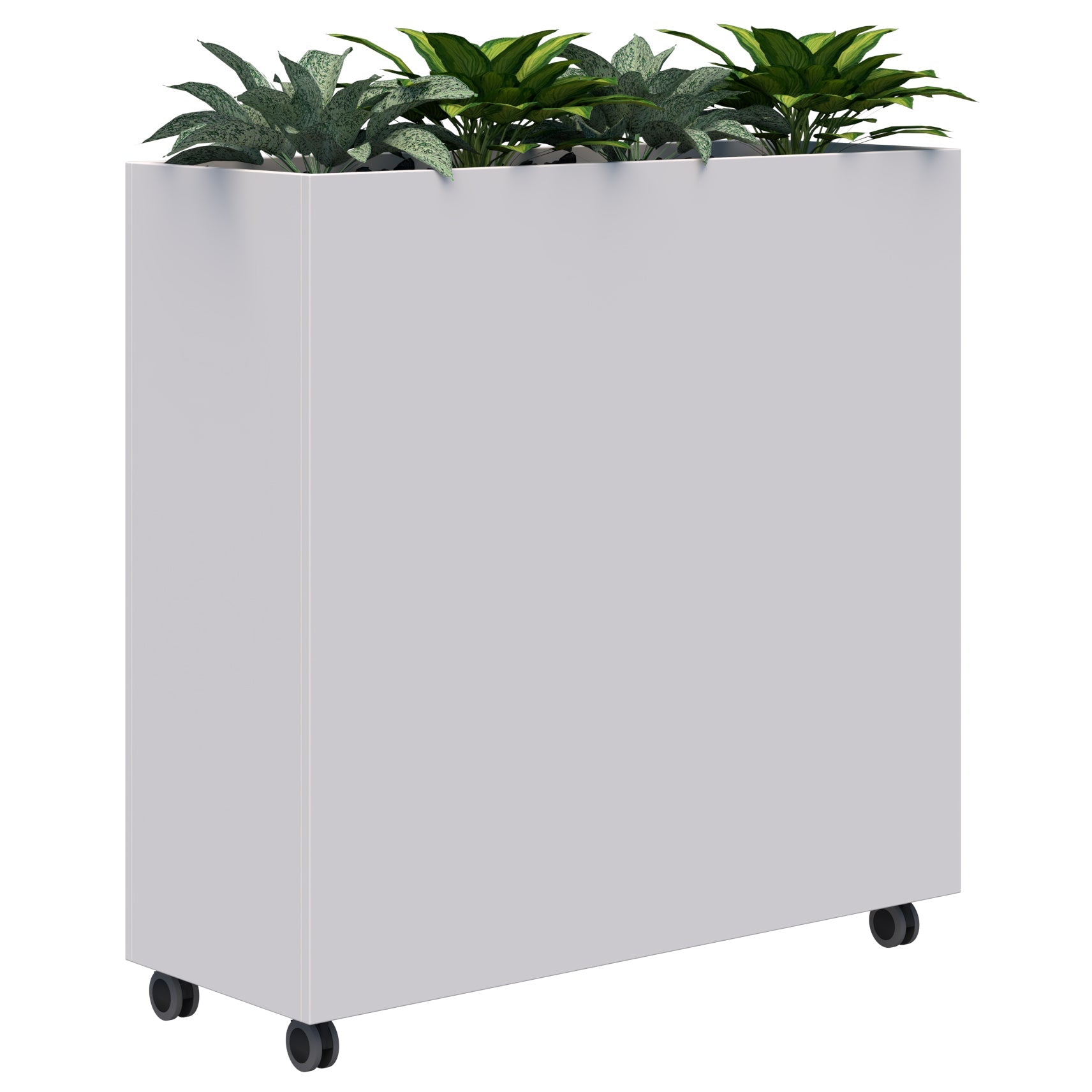 Rapid Mobile Planter inc. Artificial Plants 1200 x 1200 / White / Option 1