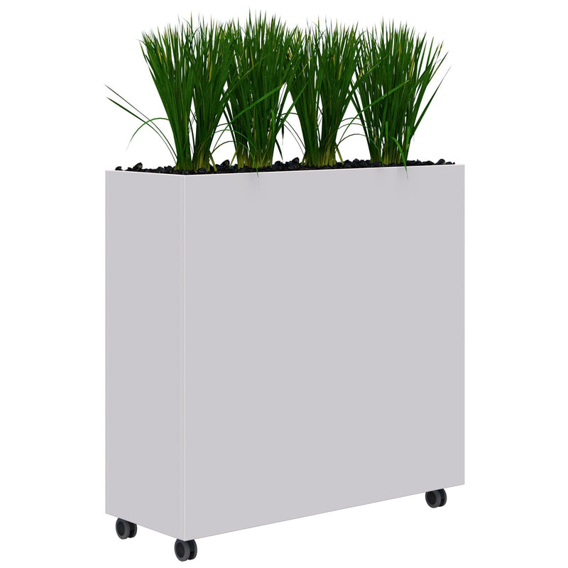 Rapid Mobile Planter inc. Artificial Plants 1200 x 1200 / White / Option 2