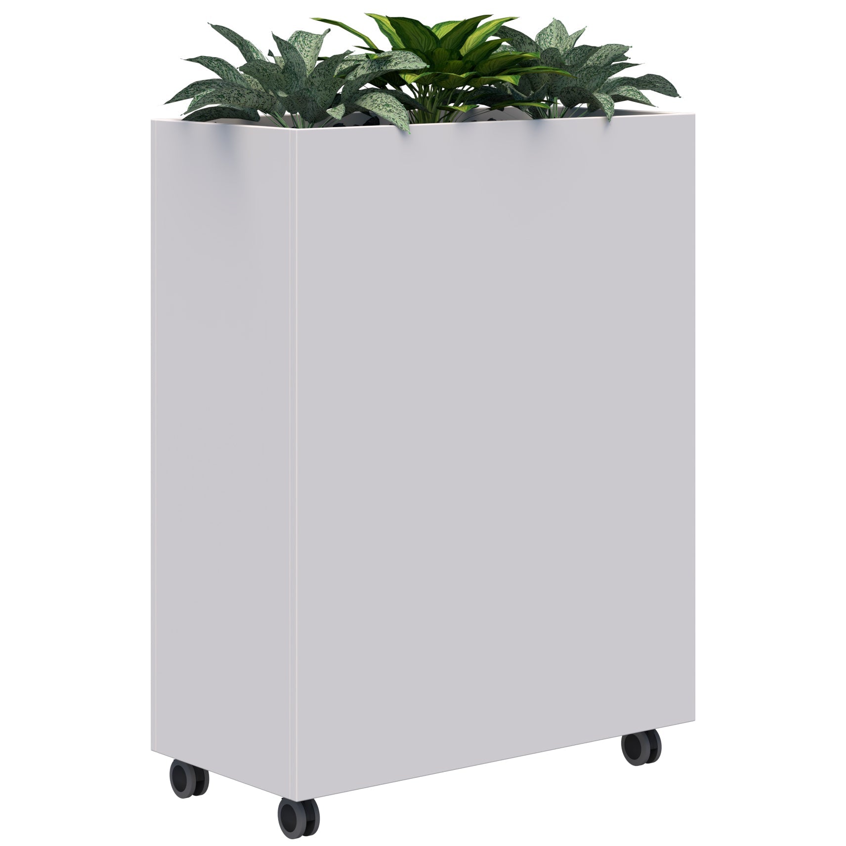 Rapid Mobile Planter inc. Artificial Plants 1200 x 900 / White / Option 1