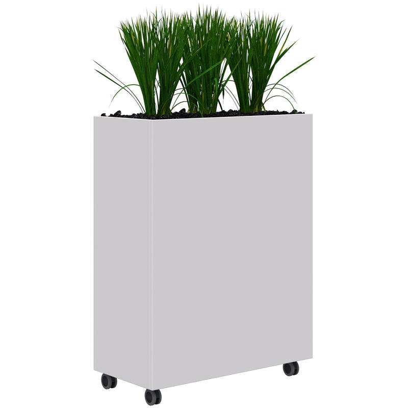 Rapid Mobile Planter inc. Artificial Plants 1200 x 900 / White / Option 2