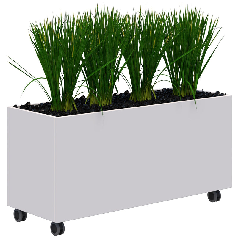Rapid Mobile Planter inc. Artificial Plants 600 x 1200 / White / Option 2