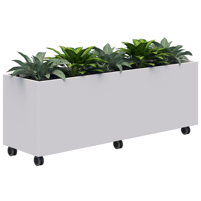 Rapid Mobile Planter inc. Artificial Plants 600 x 1600 / White / Option 1