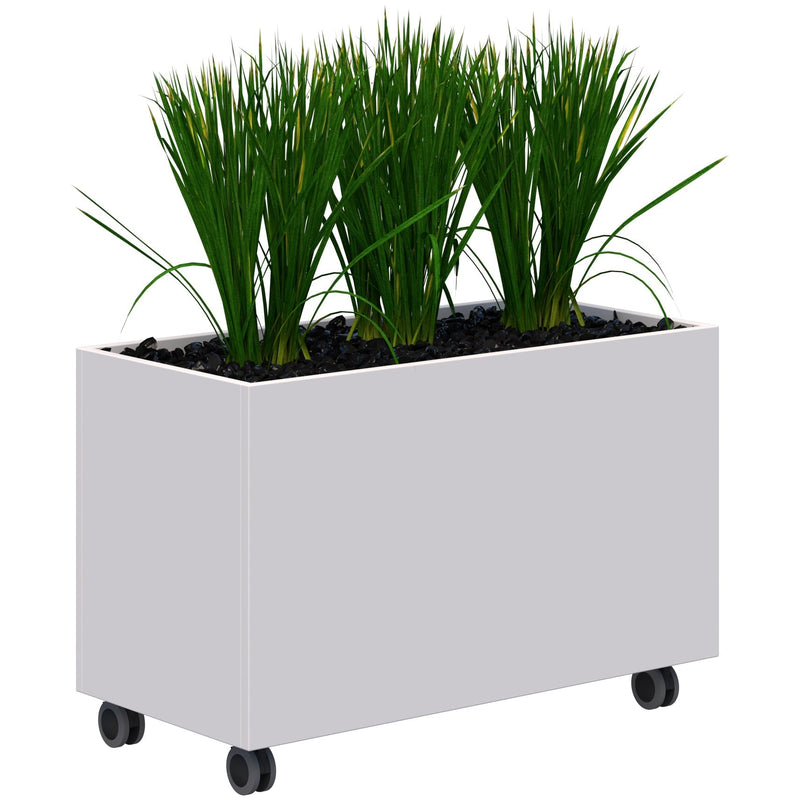 Rapid Mobile Planter inc. Artificial Plants 600 x 900 / White / Option 2