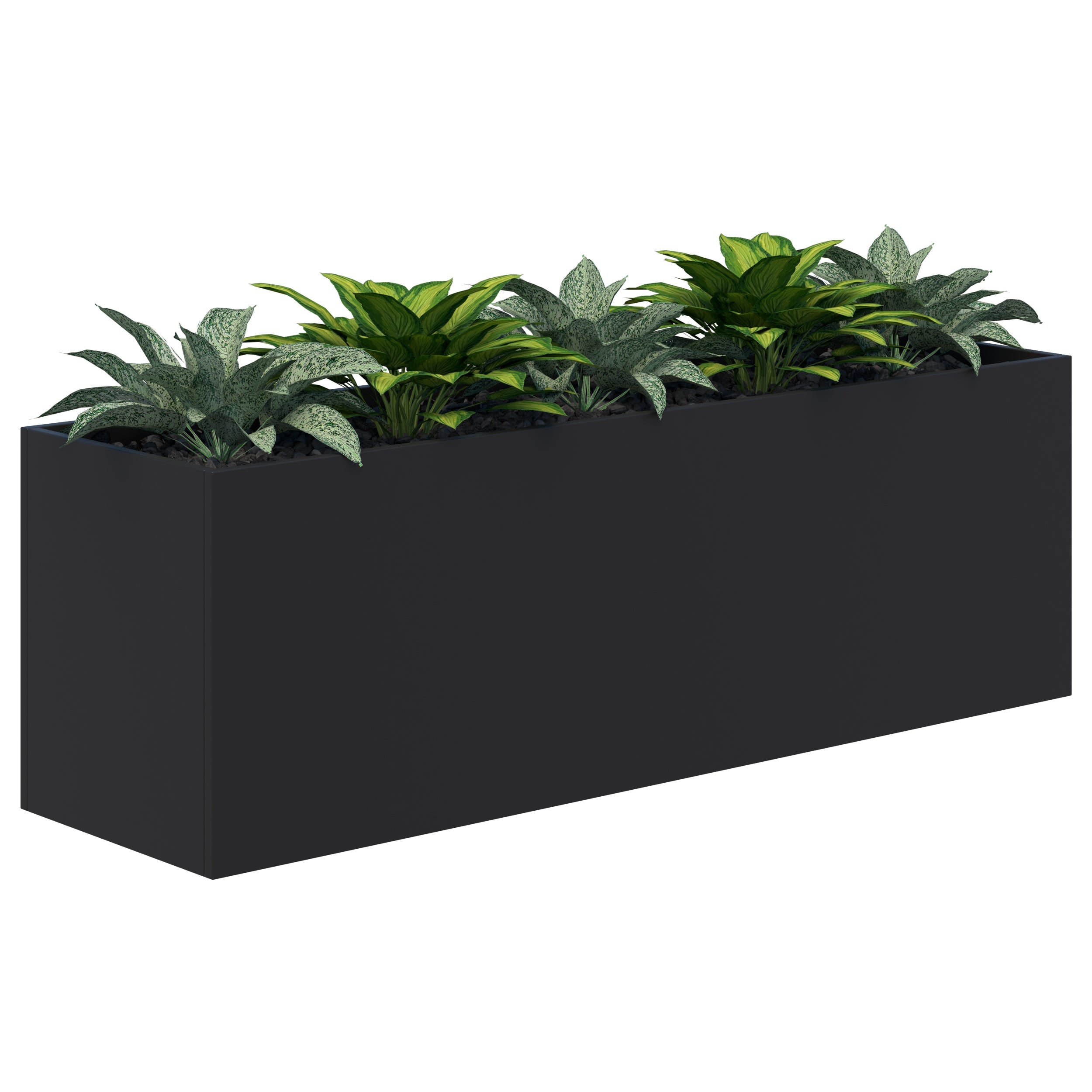 Rapid Planter & Artificial Plants 600 x 1600 / Black / Option 1