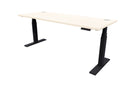 Rise Electric Adjustable Stand up Desk 1500x700 / Black / Aged Ash