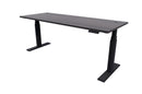 Rise Electric Adjustable Stand up Desk 1500x700 / Black / Fiordland Elm