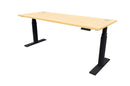 Rise Electric Adjustable Stand up Desk 1500x700 / Black / NZ Tawa