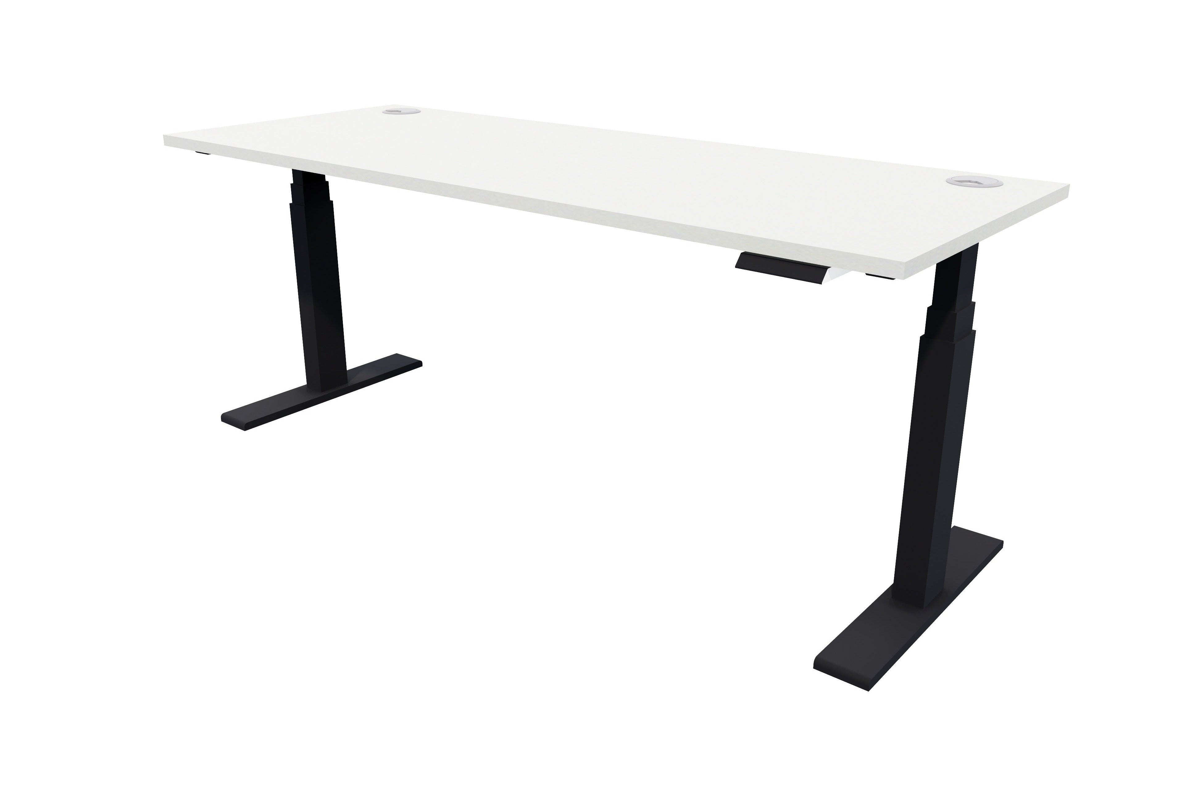 Rise Electric Adjustable Stand up Desk 1500x700 / Black / Seal Grey
