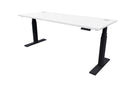 Rise Electric Adjustable Stand up Desk 1500x700 / Black / Silver Haze