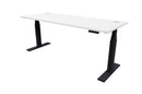 Rise Electric Adjustable Stand up Desk 1500x700 / Black / Silver Strata