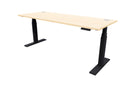 Rise Electric Adjustable Stand up Desk 1500x700 / Black / Sublime Teak