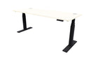 Rise Electric Adjustable Stand up Desk 1500x700 / Black / Washed Maple