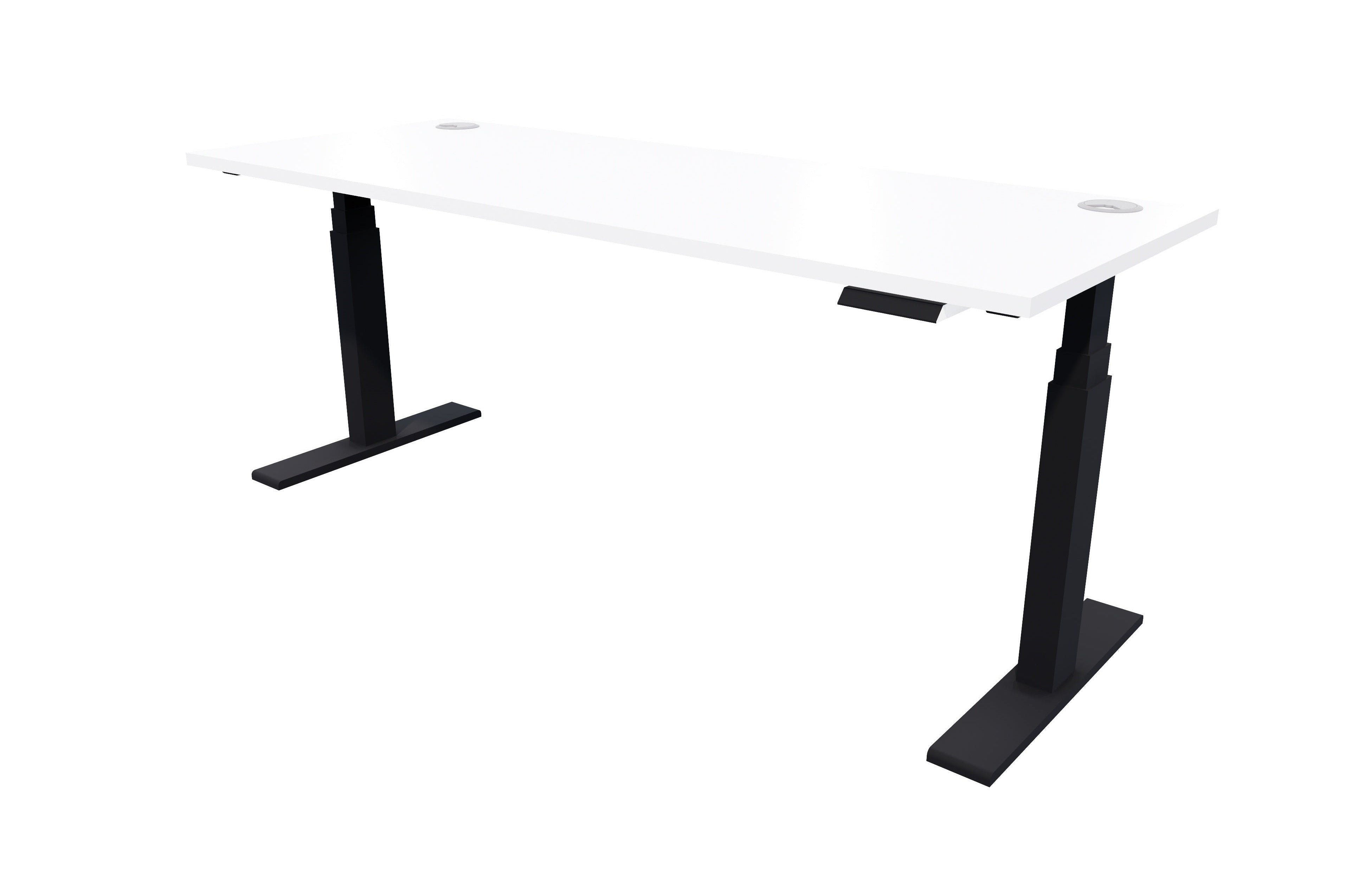 Rise Electric Adjustable Stand up Desk 1500x700 / Black / White