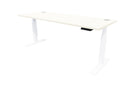 Rise Electric Adjustable Stand up Desk 1500x700 / White / Coastal Elm