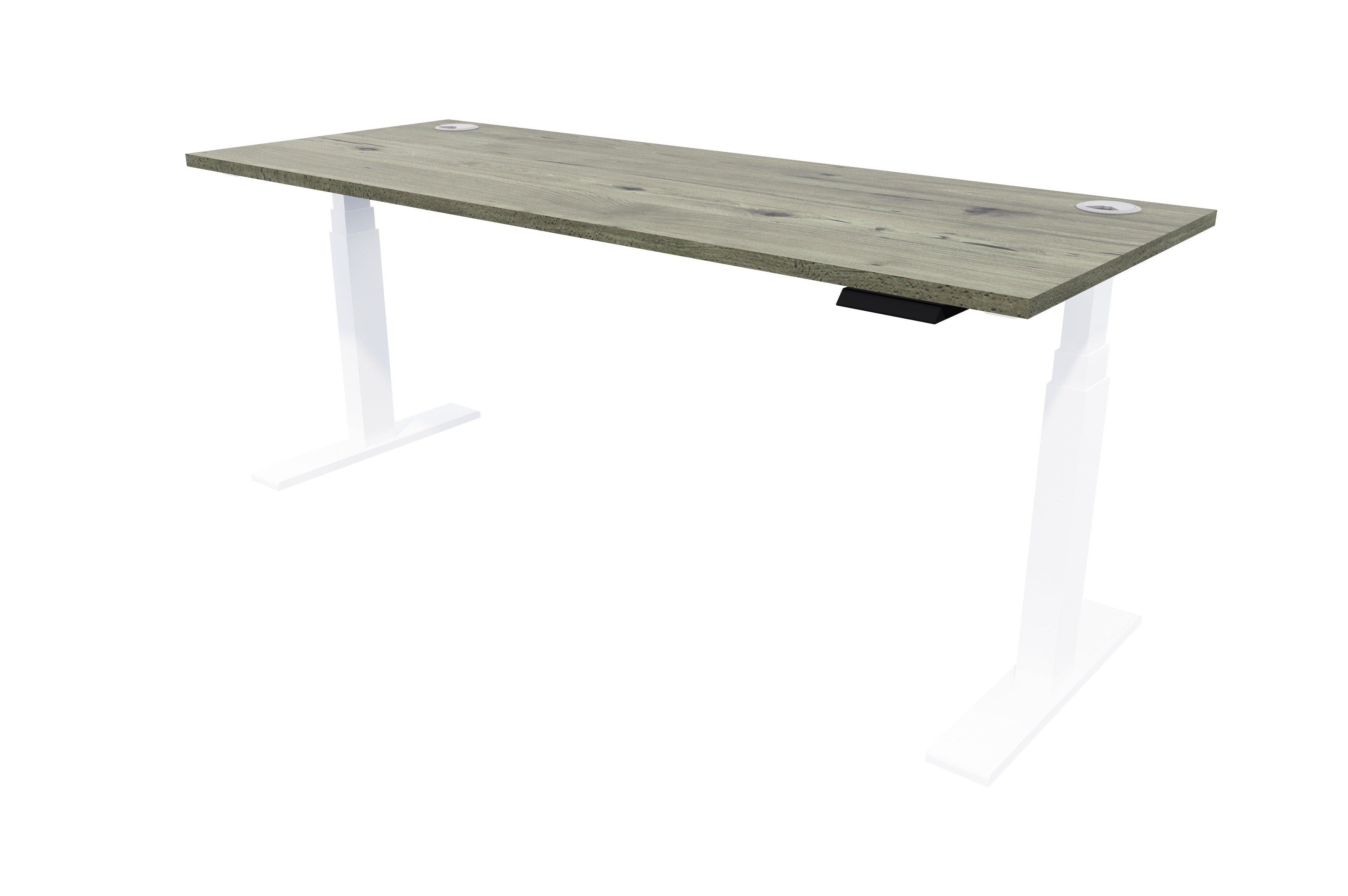 Rise Electric Adjustable Stand up Desk 1500x700 / White / Coronet Beech