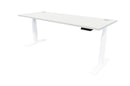 Rise Electric Adjustable Stand up Desk 1500x700 / White / Seal Grey