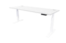 Rise Electric Adjustable Stand up Desk 1500x700 / White / Silver Haze