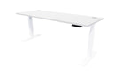 Rise Electric Adjustable Stand up Desk 1500x700 / White / Silver Strata