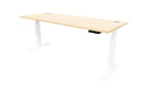 Rise Electric Adjustable Stand up Desk 1500x700 / White / Sublime Teak