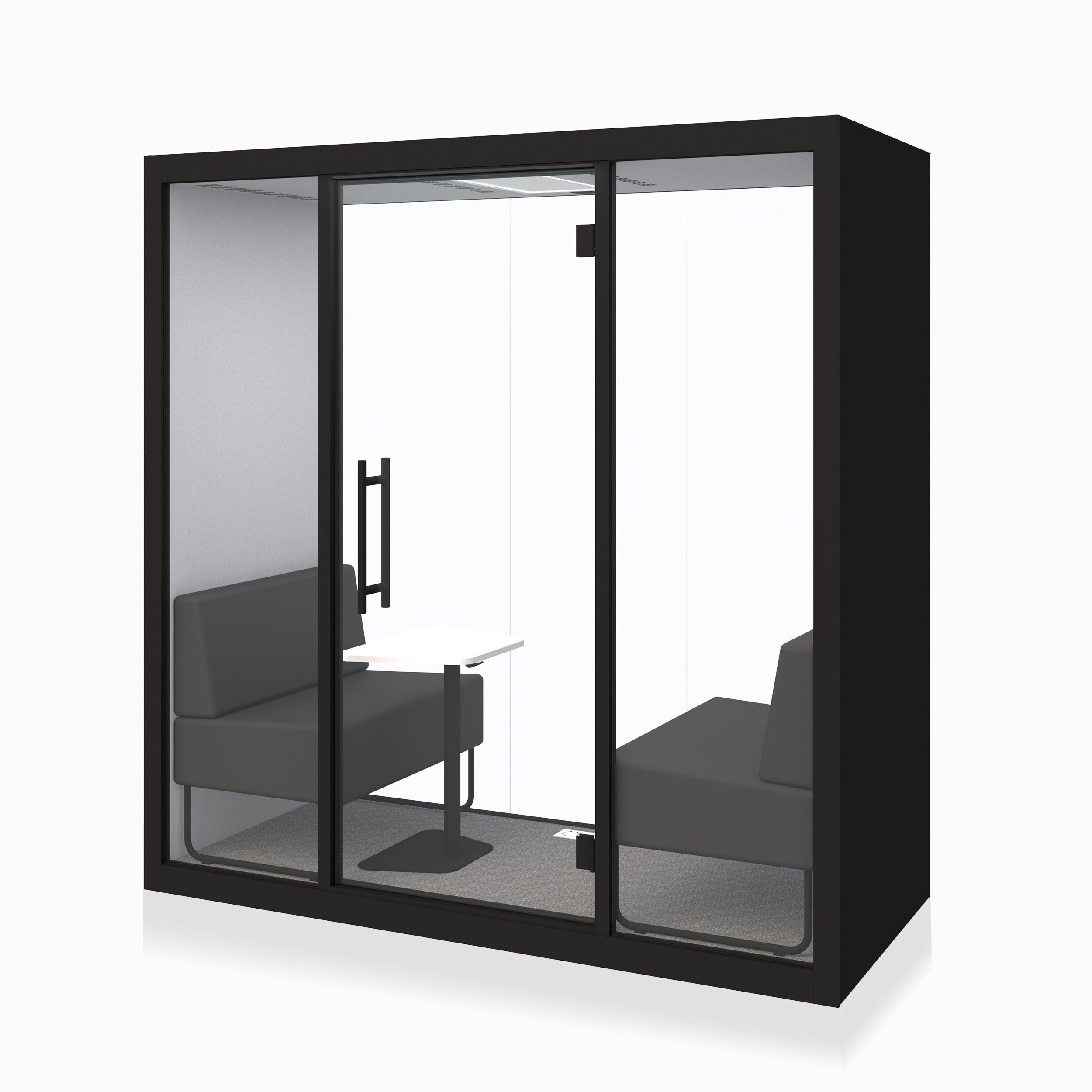 Silen Chatbox Duo Black / 2 x Sofas & Memo table - Indent