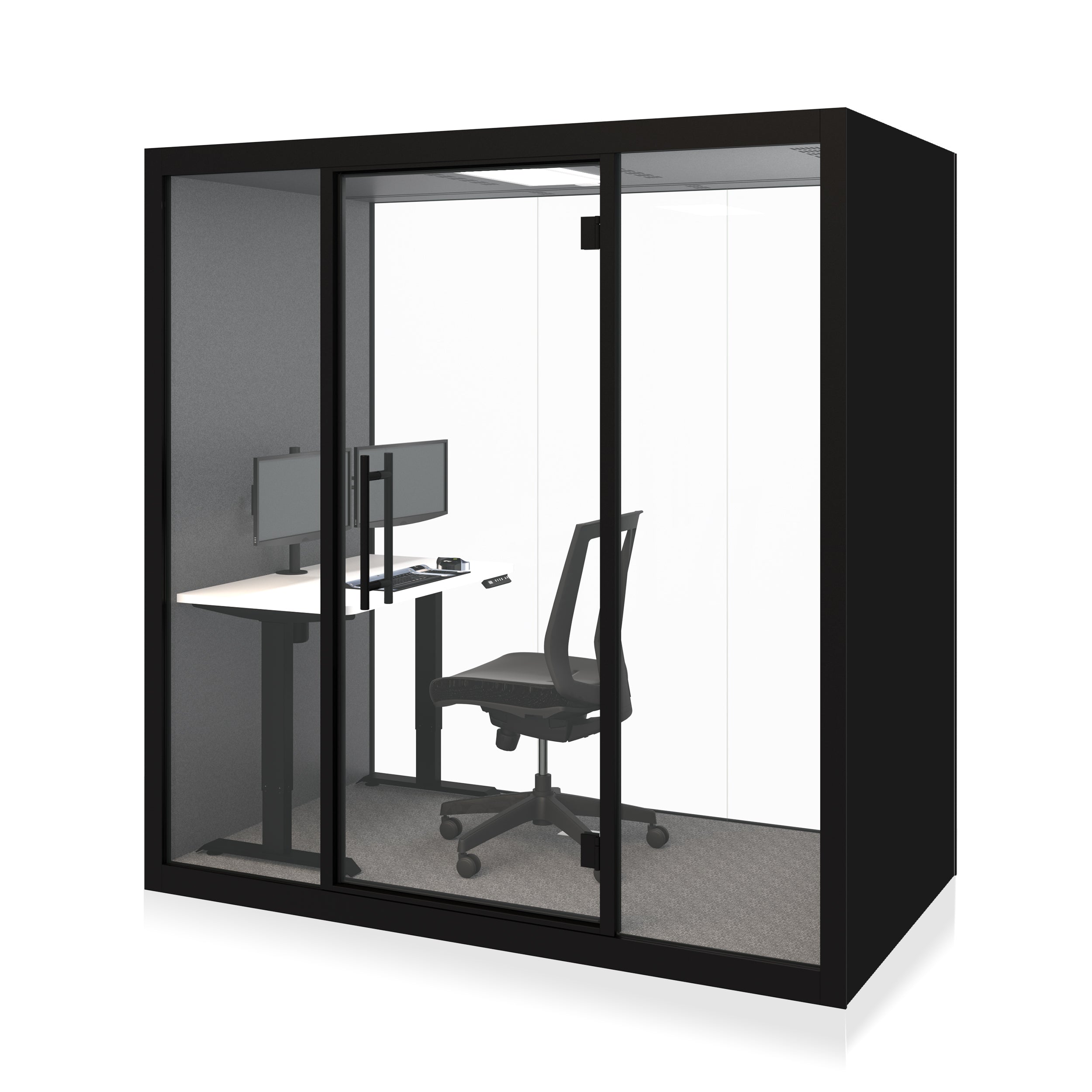 Silen Chatbox Duo Plus Black / 1 x Duo II Height Adjustable desk