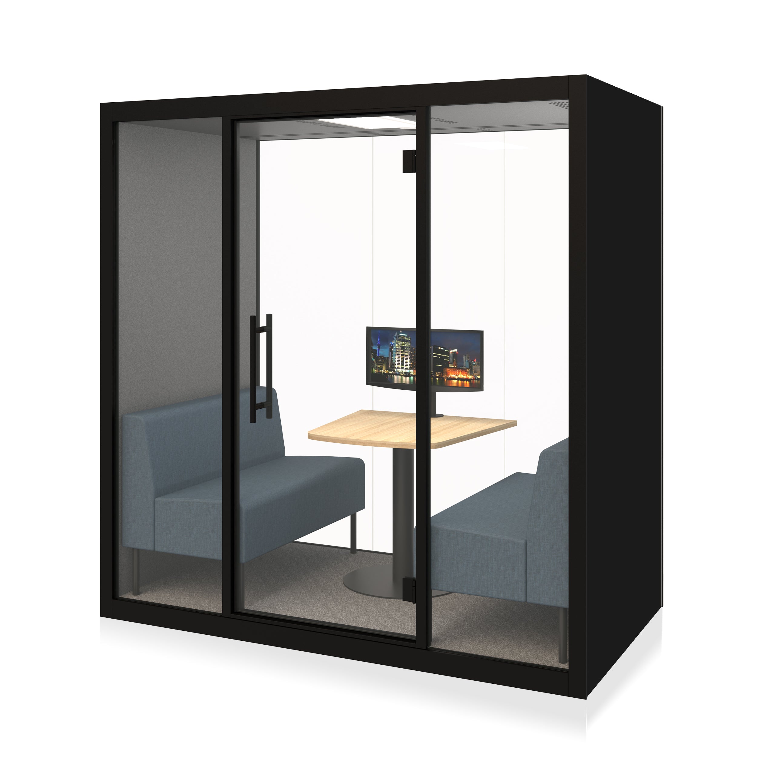 Silen Chatbox Duo Plus Black / 2 x Sofas & Classic table