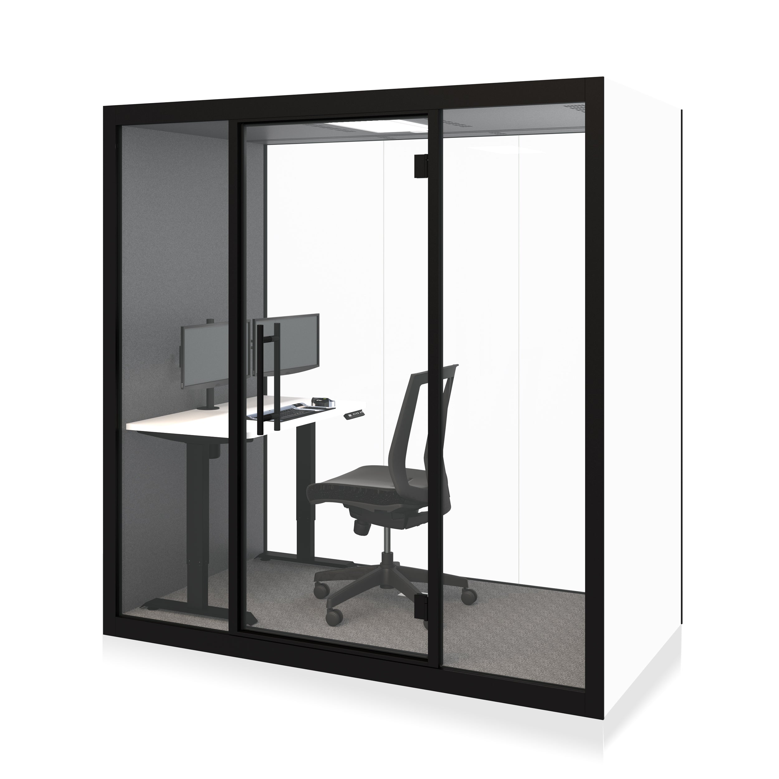 Silen Chatbox Duo Plus White / 1 x Duo II Height Adjustable desk