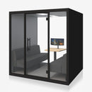 Silen Chatbox Quattro Black / 4 x Sofas & Classic Trapezium table