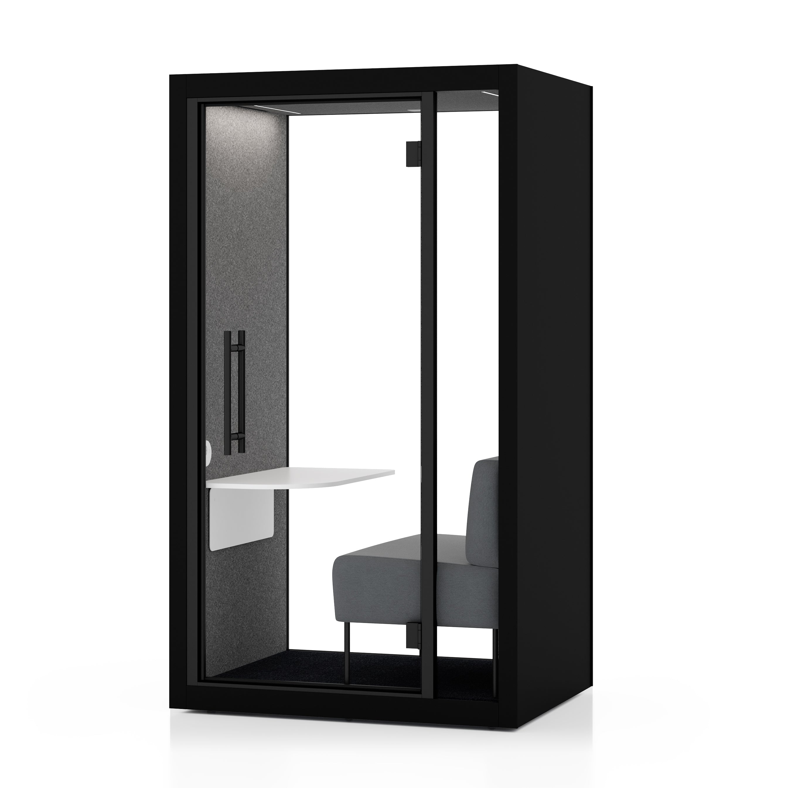 Silen Chatbox Solo Black / Fixed Height Desk & Sofa