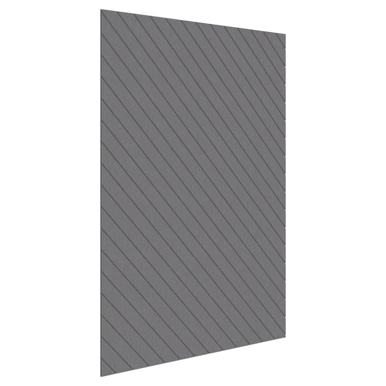 Sonic12 Wall Panel - V-Grooved Grey / V-Grooved - 135 Degree / 2000-2700H x 0-600Lx12mm
