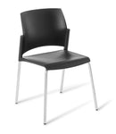Spring 4-Leg Chair Black / Chrome