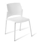 Spring 4-Leg Chair White / Chrome