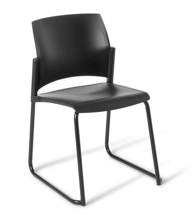Spring Sled Chair Black / Black