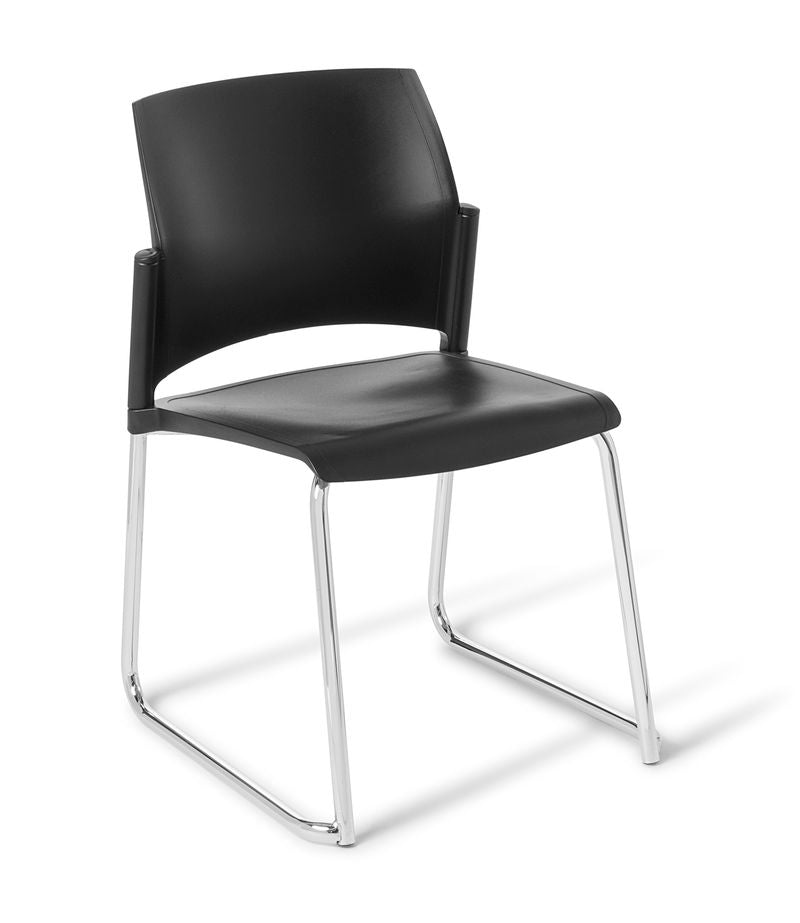 Spring Sled Chair Black / Chrome