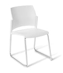Spring Sled Chair White / Chrome