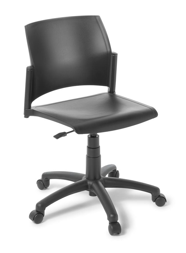 Spring Swivel Chair Black