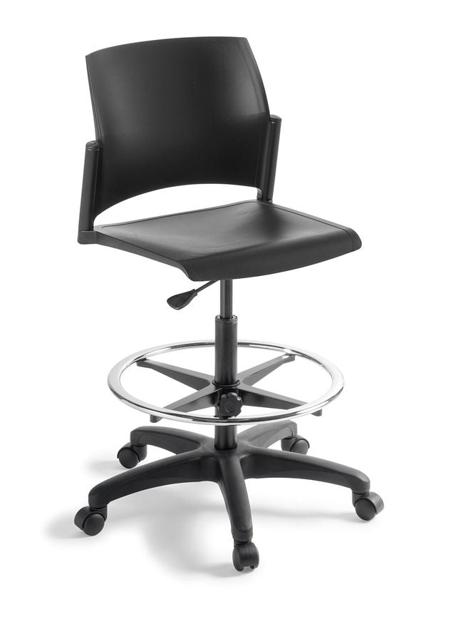 Spring Swivel HighLift Chair Black