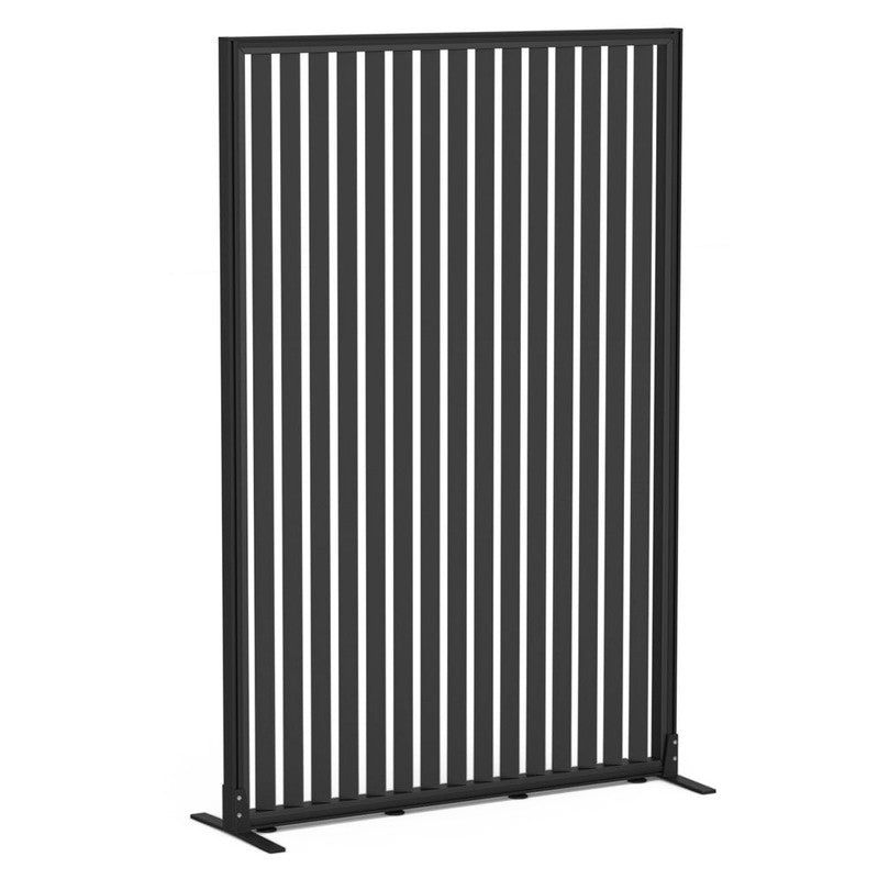 Studio Divide Floor Standing Screen 150 Degree Slat Angle 1200 x 1800 / Black / Black