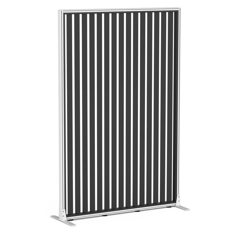 Studio Divide Floor Standing Screen 150 Degree Slat Angle 1200 x 1800 / White / Black