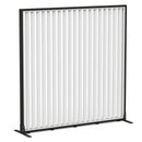 Studio Divide Floor Standing Screen 150 Degree Slat Angle 1500 x 1500 / Black / White